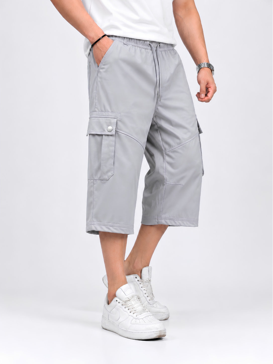 3 Quarter Cargo Pants 2 Men’s Premium 3 Quarter Cargo Pants Interlock Fabric - Image 1