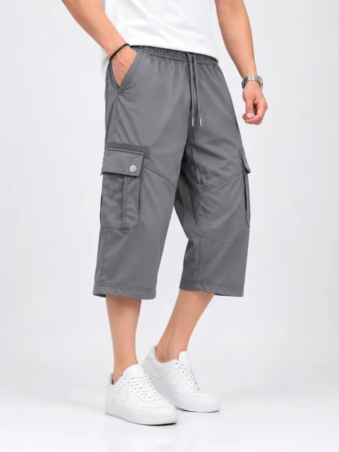 Men’s Premium 3 Quarter Cargo Pants Interlock Fabric - Image 3