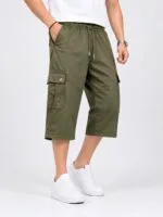 Men’s Premium 3 Quarter Cargo Pants Interlock Fabric - Image 4