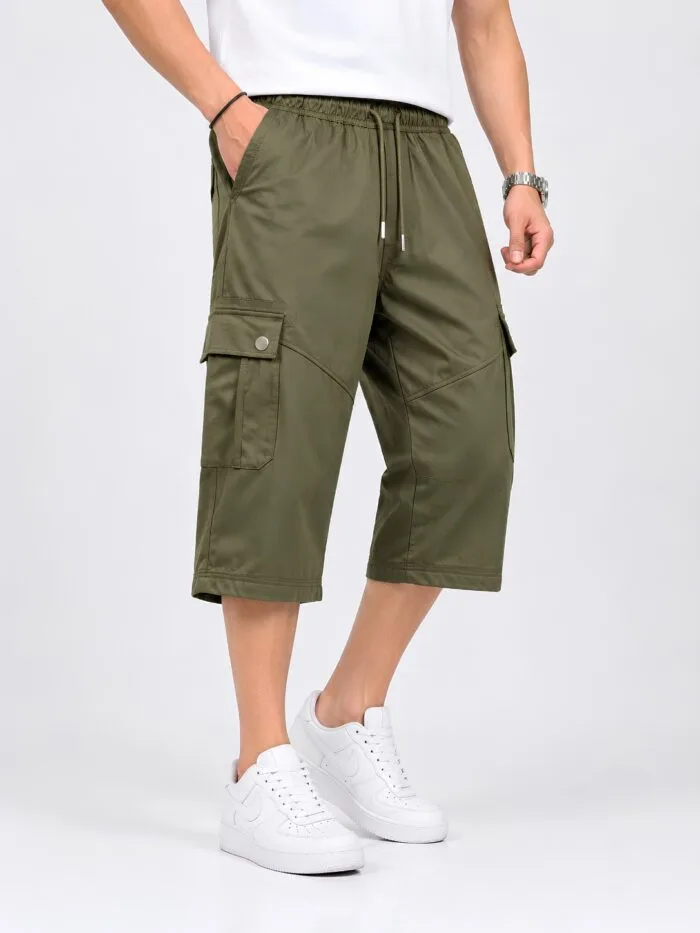Men’s Premium 3 Quarter Cargo Pants Interlock Fabric - Image 4