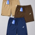 ASICS Shorts Pant 3 Piece Combo Navy, coffee and beige