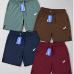 ASICS short pant 4 piece combo ocean green, coffee, maroon and navy