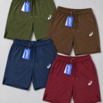 ASICS short pant 4 piece combo Olive, Navy, maroon and coffee