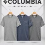 Columbia 3-Piece T-shirt Combo – Grey, Light Grey & Navy Blue