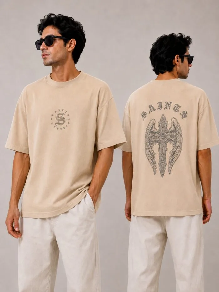 SAINTS Studio Drop Shoulder T-Shirt - Image 2