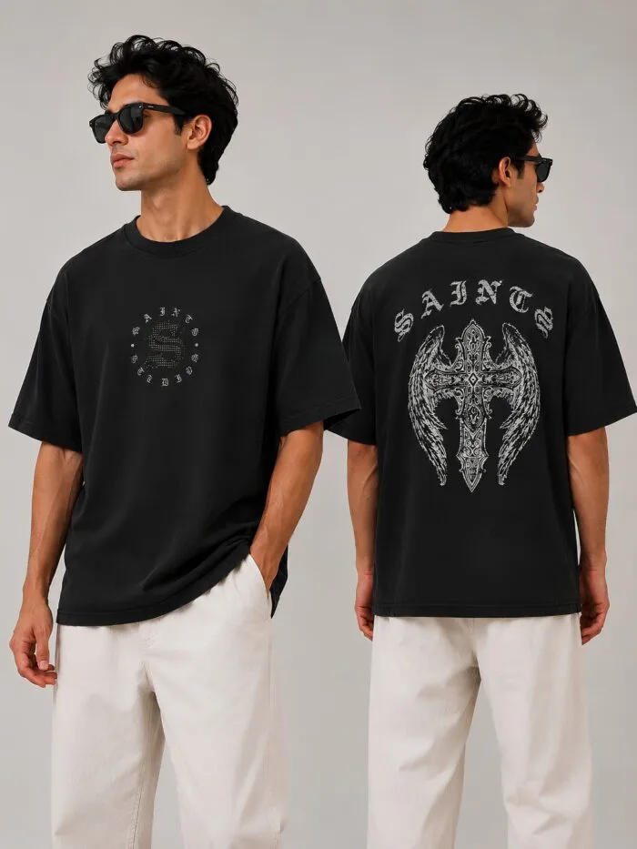 SAINTS Studio Drop Shoulder T-Shirt - Image 3