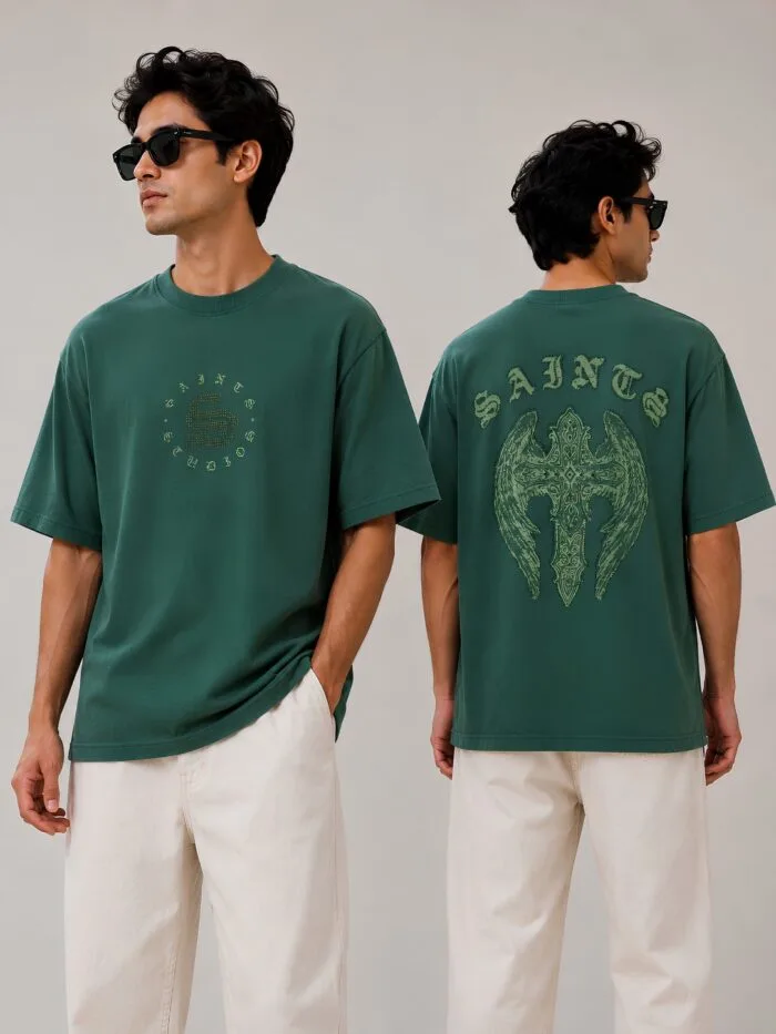 SAINTS Studio Drop Shoulder T-Shirt - Image 4