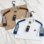 Adidas Khaki & White 2-Piece T-Shirt Combo
