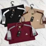 Adidas Black, Khaki & Maroon 3-Piece T-Shirt Combo