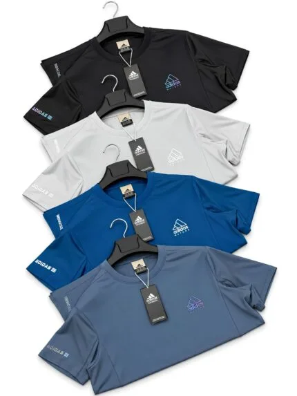 Adidas Nature Black, Blue, Dark Ash & Sliver Premium T-Shirt