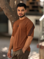 Adidas 3 Stripes Drop Shoulder T-Shirt - Image 4