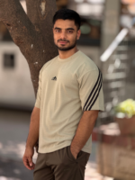 Adidas 3 Stripes Drop Shoulder T-Shirt