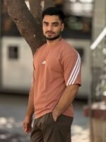 Adidas 3 Stripes Drop Shoulder T-Shirt - Image 2